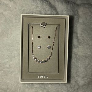 Fossil earring and necklace set